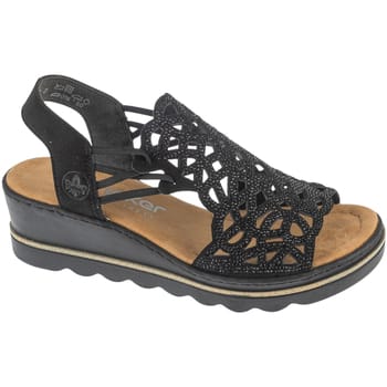 Rieker -Dames - zwart - sandalen - maat 36