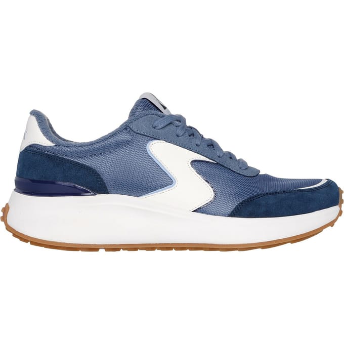 Skechers BLVD Retro Runner Leren Damestrainers Navy