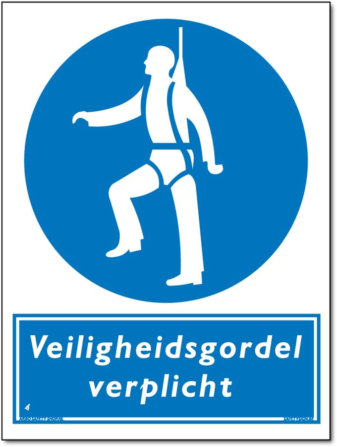 Veiligheidsgordel verplicht bord - Forex - 30 x 40 cm
