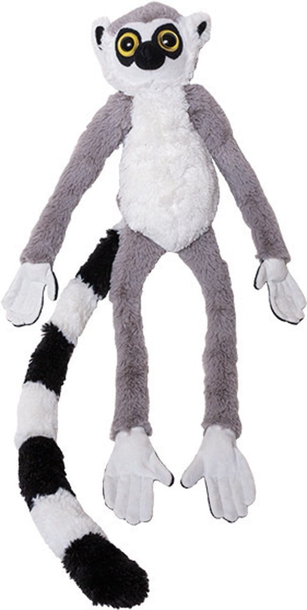 Nature Planet knuffel ringstaart Maki - aap - 60 cm - knuffeldier - pluche jungledier