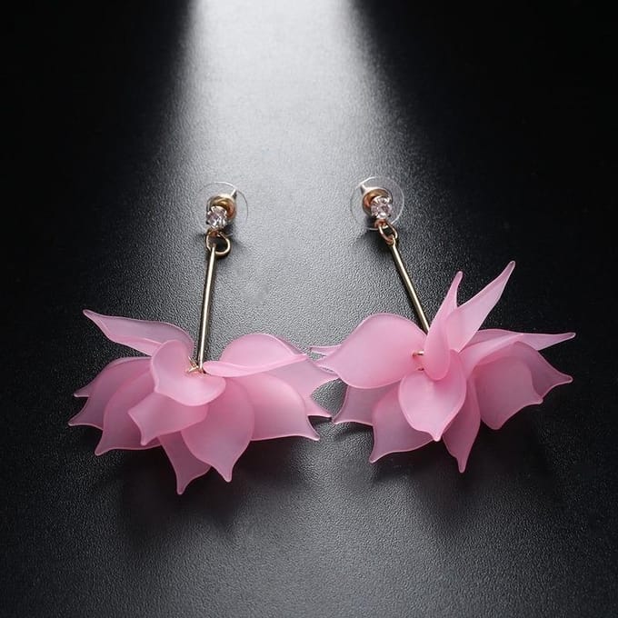 1 Paire de Boucles d'Oreilles Pendantes en Forme de Pétale, Accessoires de Boucles d'Oreilles Mode pour le Quotidien vert