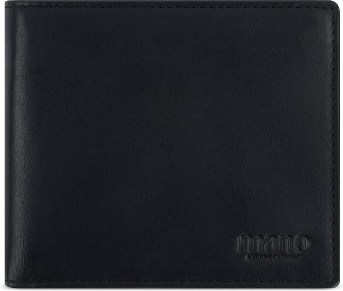 mano Don Andrea Portemonnee RFID-bescherming Leer 12 cm - Jongens - Horizontaal - schwarz