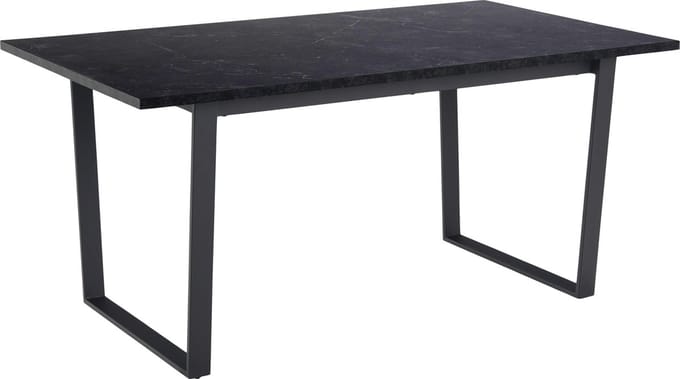 Eettafel Amanda 160x90 - marmer decor/zwart
