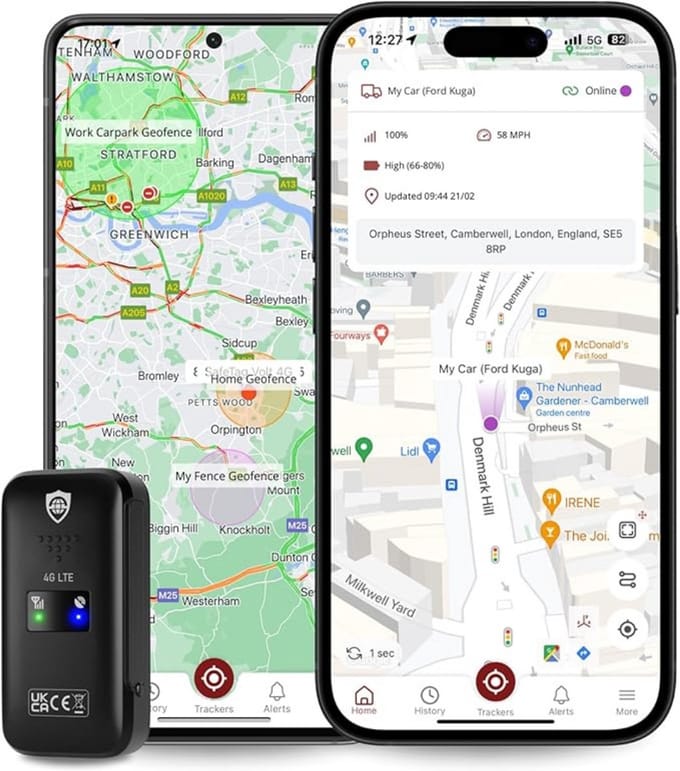 SCH® GPS Tracker auto - GPS Tracker - GPS Trackers - Zwart - 9cm x 6cm x 3cm