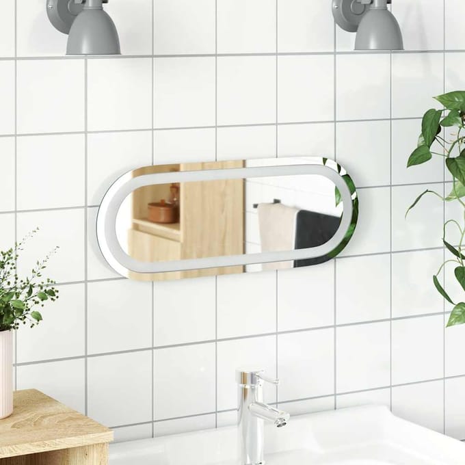 vidaXL - Badkamerspiegel - LED - 40x15 - cm - ovaal