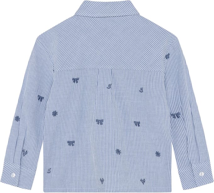 Noppies Blouse stripe - Light Blue - Maat 92