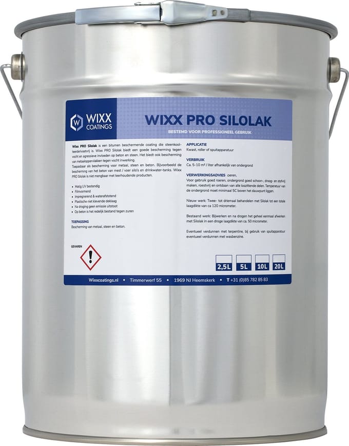 Wixx PRO Silolak Zwart - 20L - Zwart