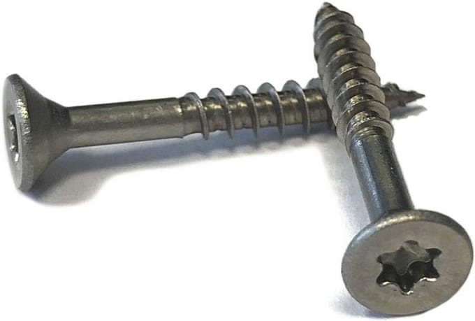 RVS Houtschroeven 4x40 mm Torx Verzonken Kop - Grootverpakking 1000 Stuks