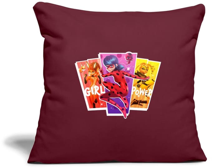 Miraculous Girl Power Ladybug Superheld Sierkussenhoes, 45 x 45 cm