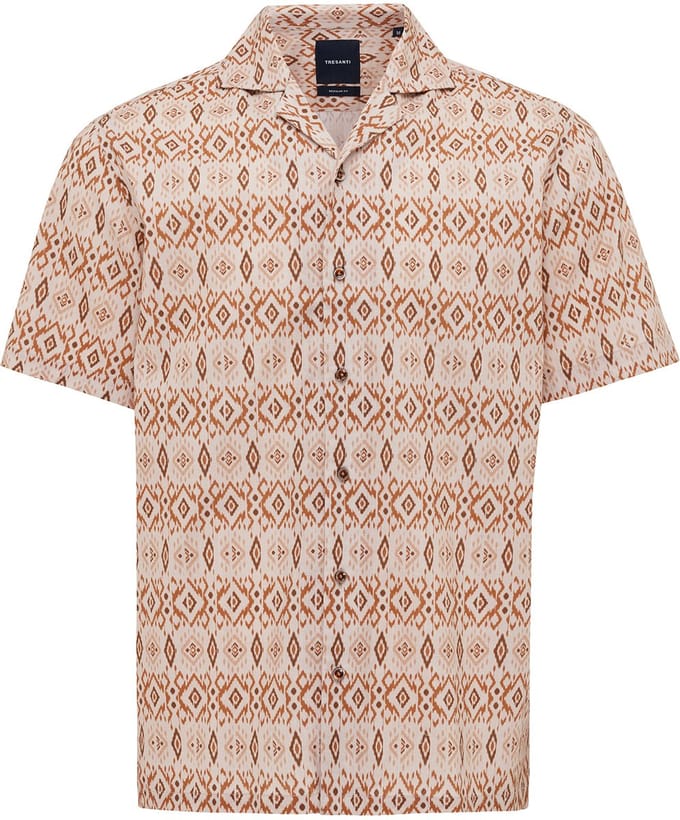Tresanti EVIDIO Short sleeve ikat shirt Brick (TRSHJA416 - 405)