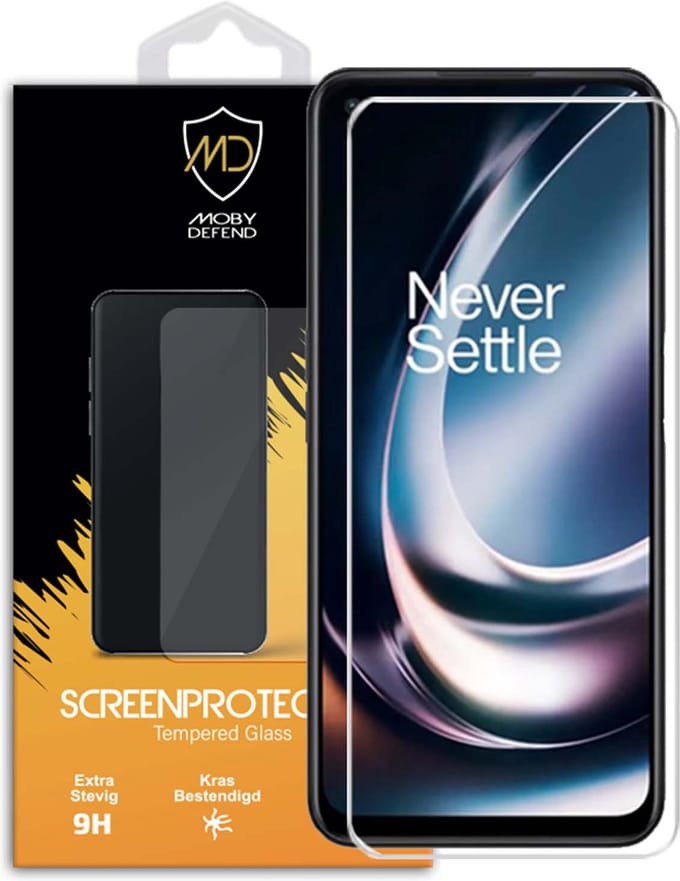 MobyDefend Screenprotector - Geschikt voor OnePlus Nord CE 2 Lite - Case-Friendly Screensaver - Gehard Glas