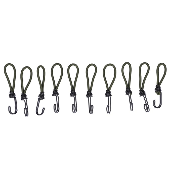 10 stuks Tent Elastisch Touw met Haak Kampeer Tent Bevestiging Elastisch Touw Accessoires black