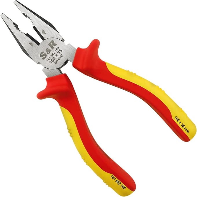 Universele VDE-geteste combinatietang 160mm met geïsoleerde handgrepen