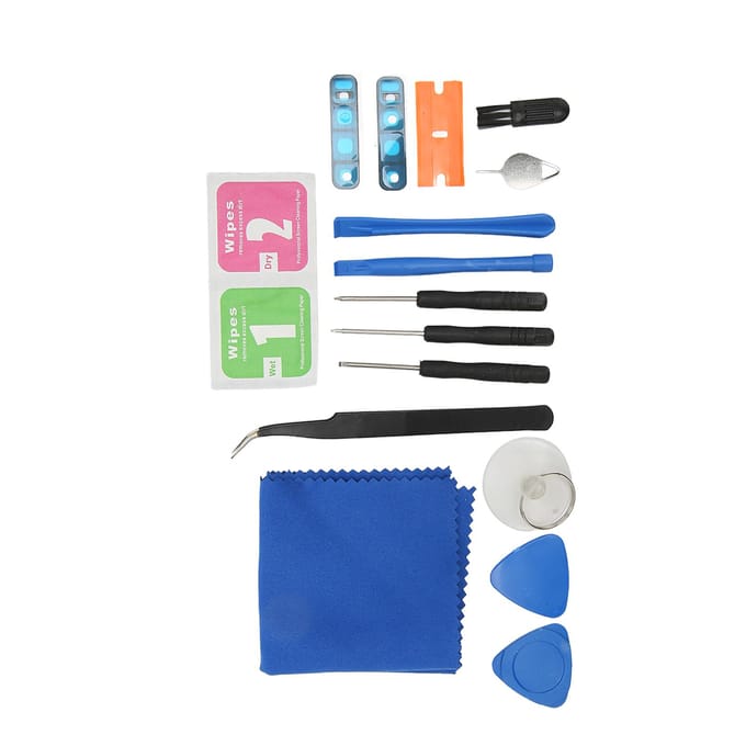 Reparatieset voor het vervangen van het achtercameraglas van de Galaxy S10 en S10 Plus. blue