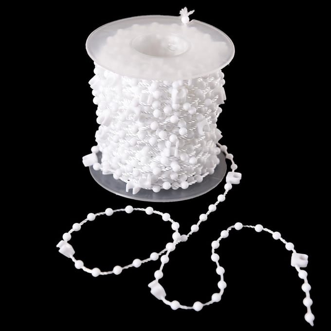 Jaloezieketting - Reparatiedelen - Raambekleding - Duurzame constructie - 10 meter - Wit