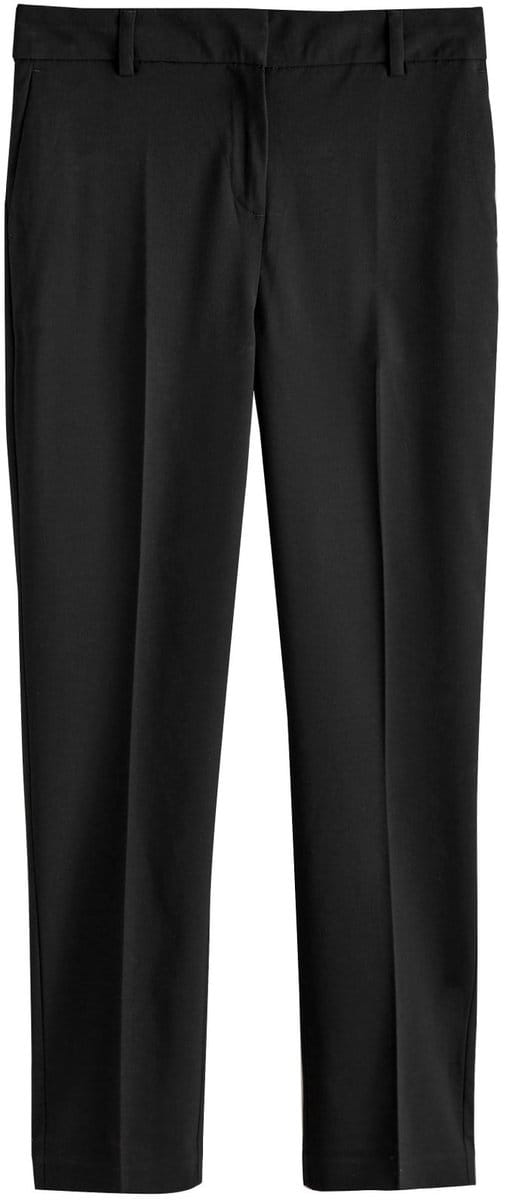 Next - Dames - Modieus gesneden slim-fit broek van wol, petite - Petite - Zwart