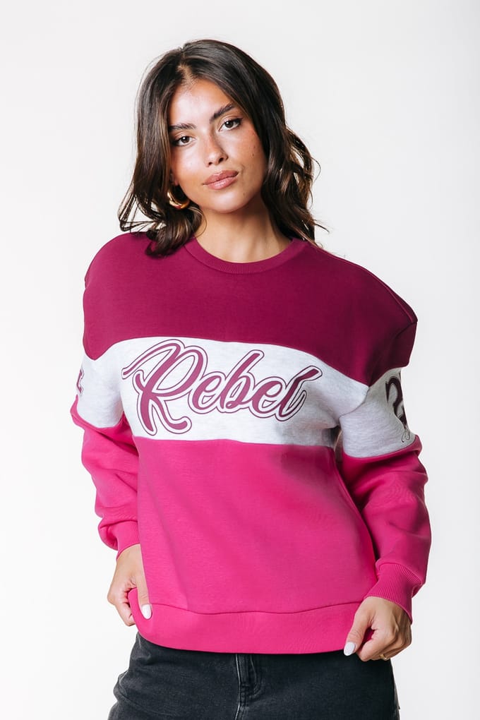 Colourful Rebel Logo Colourblock Boxy Sweat Multicolor Taglia: M | Maglioni a maglia Outlet | Donna