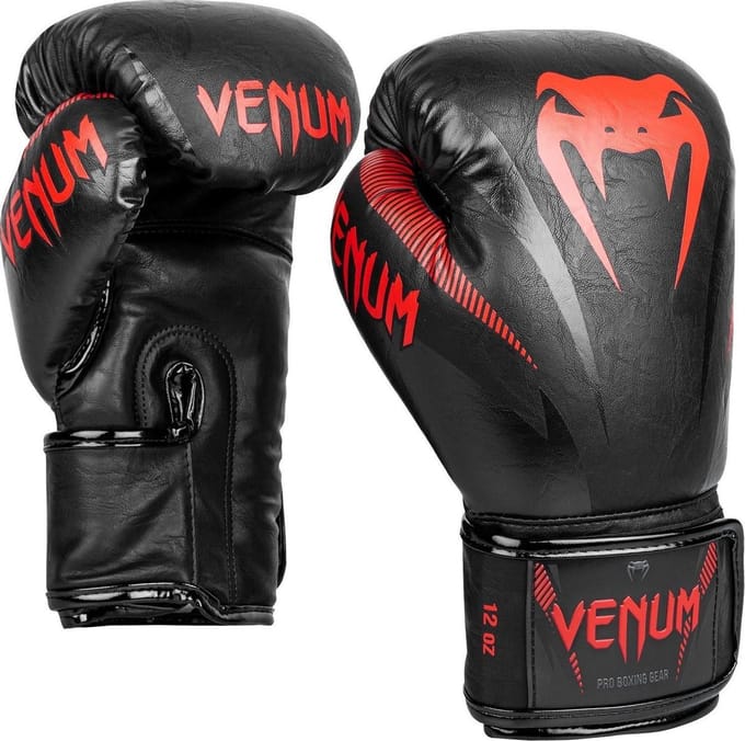 Venum Impact Muay Thai Bokshandschoenen Zwart Rood 10 OZ