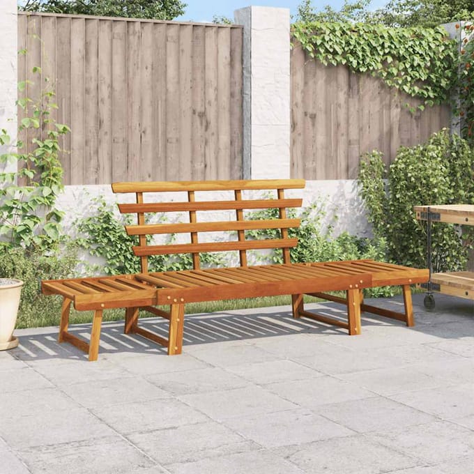 vidaXL - Tuinbank - 2-in-1 - 190 - cm - massief - acaciahout
