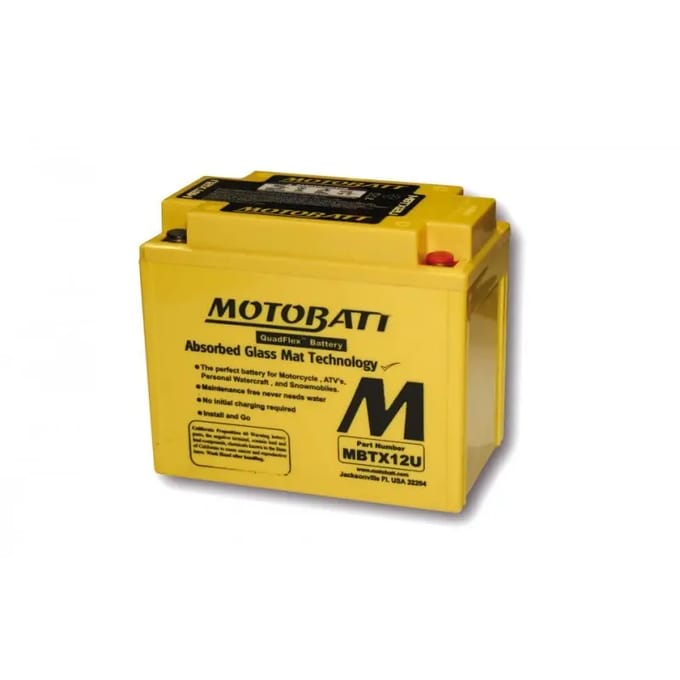Motorfiets accu Motobatt MBTX12U (4 poles)
