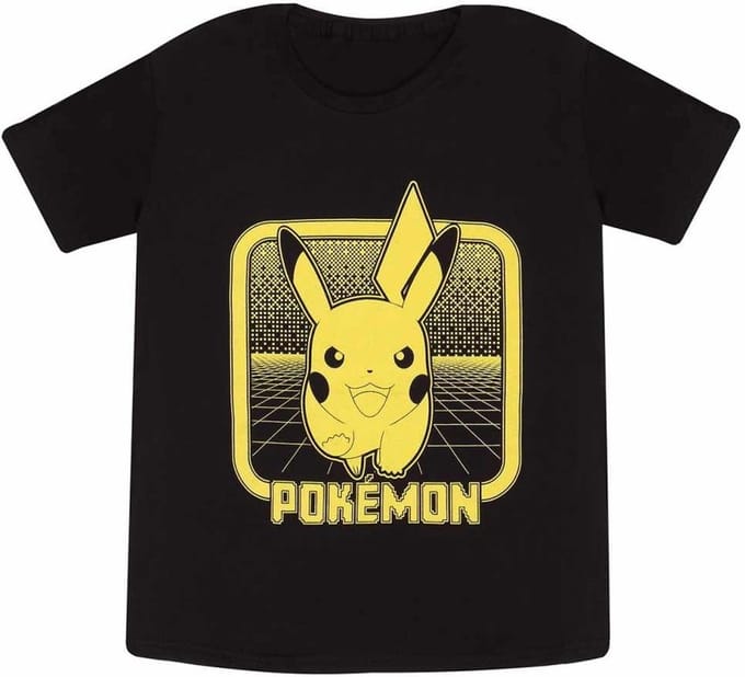 Pokémon Pikachu Retro Arcade T-shirt zwart 116