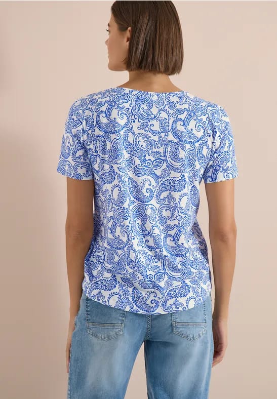 Shirt met ronde hals en patroon