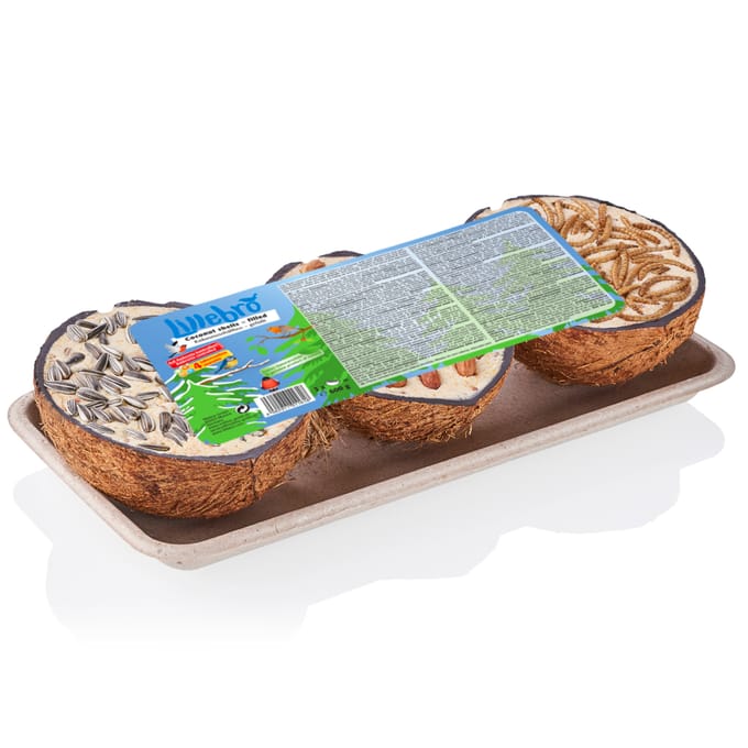 9x600g Lillebro Kokosnoten met Vogelvoer