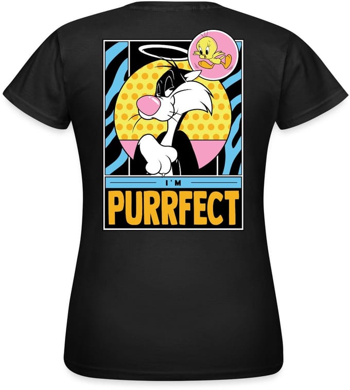 Looney Tunes Sylvester I'm Purrfect Grappig Design T-Shirt Dames