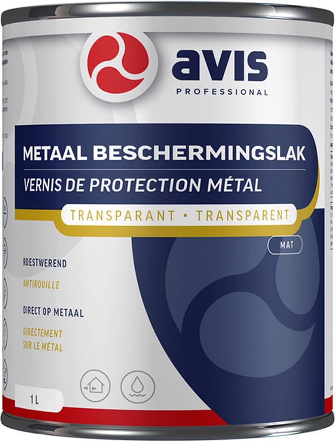 Avis Metaal Beschermingslak Transparant Mat 1L