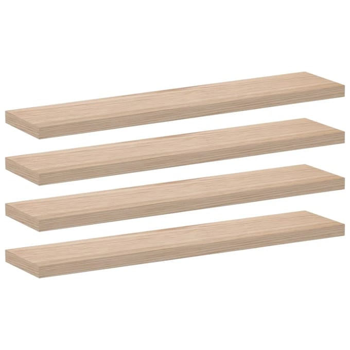 vidaXL - Wandschapppen - 4 - st - 110x23,5x4 - cm - bewerkt - hout