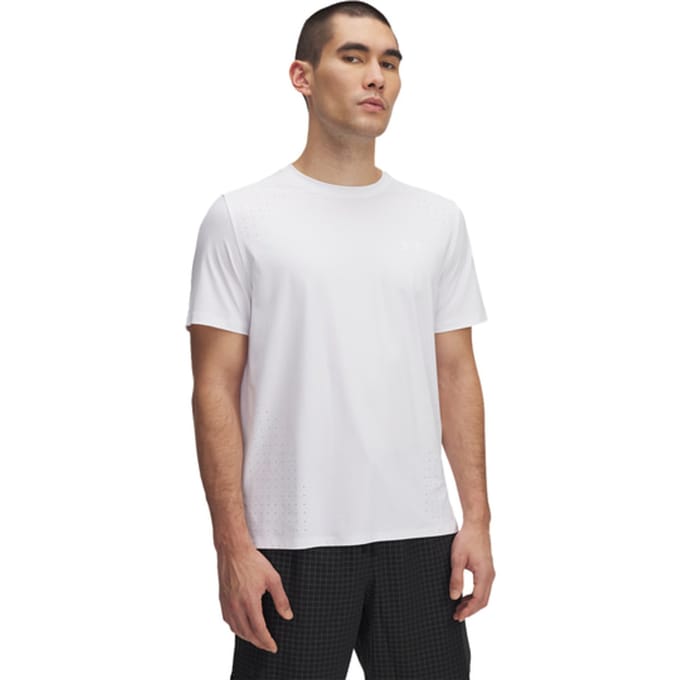 Under Armour Sportshirt Launch Elite Shortsleeve 1389802 White 100-M (US MD)