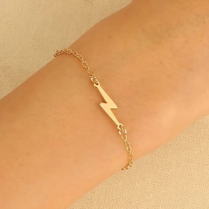 JewelGalerie - Armband - Bliksem - Goud