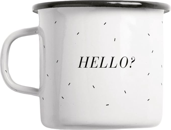 Typealive Emaille mok Hello? 300ml