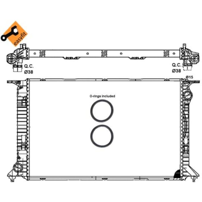 Radiator, motorkoeling NRF 53064