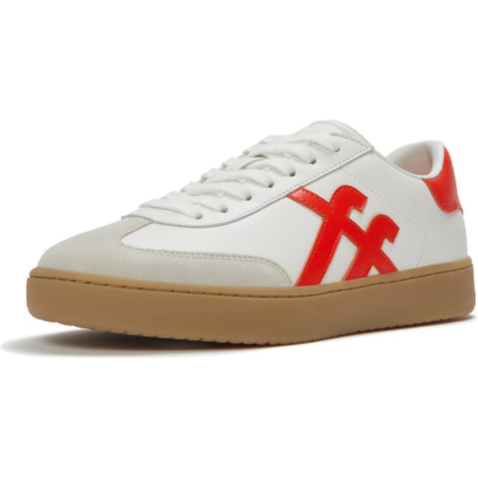 FitFlop The Dash T-Toe Leather Sneakers ROOD - Maat 40
