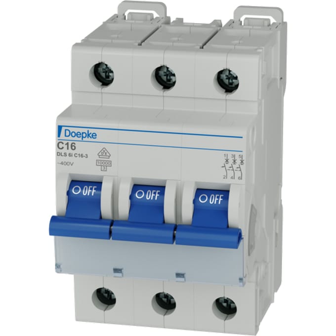 Doepke DLS 6I C16 3-Pool 10kA Aardlekschakelaar - 09916293