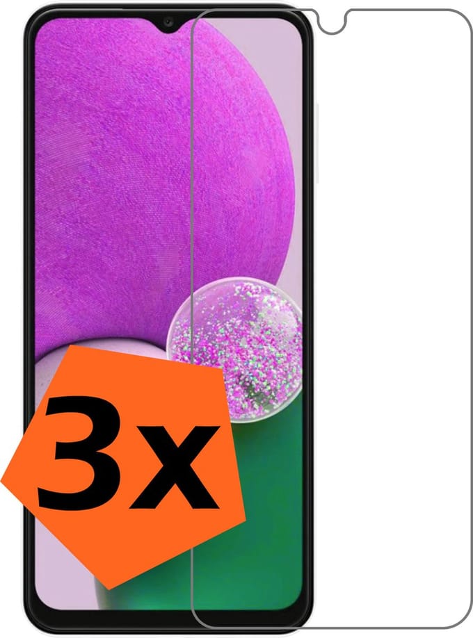 Screenprotector - 3 Stuks - Geschikt voor Samsung Galaxy A13 4G - Extra Sterk - Gehard Glas - Beschermglas - Tempered Glass - Screen Protector