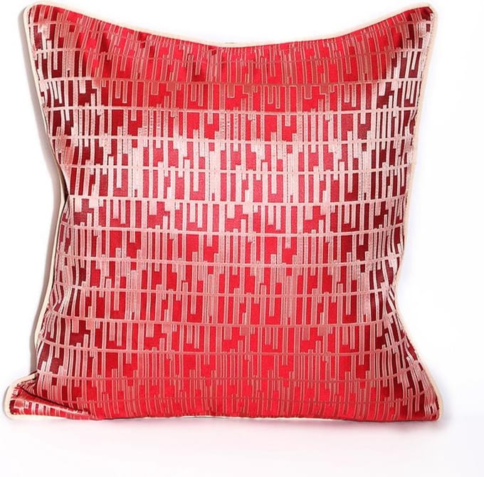 Hoge precisie jacquard kussenhoesjes Rood