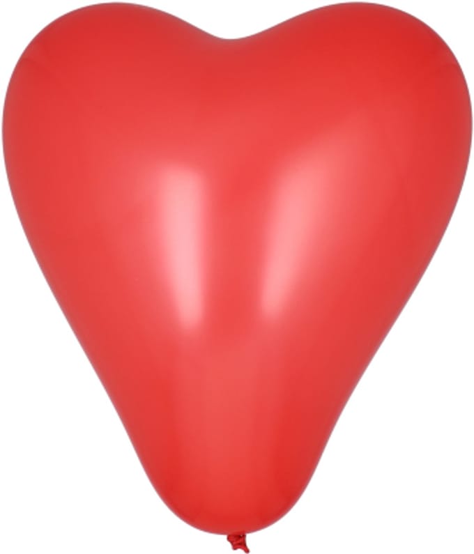 12x 4 Ballonnen Ø 30 cm rood Heart large