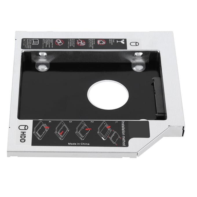 SATA3.0 HDD Caddy 9.5mm12.7mm Universeel Tweede Aluminiumlegering Computeraccessoires voor 12.7mm / 0.5in black