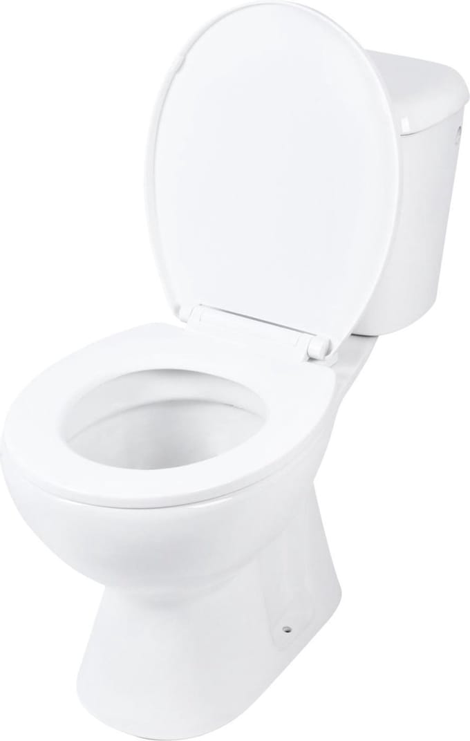 Toiletpot Differnz Staand Met PK Uitgang Inclusief Toiletbril Wit