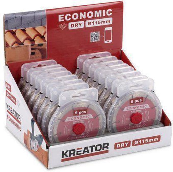 Kreator Diamantschijf eco display KRT882010 - Ø 115mm - 16 stuks
