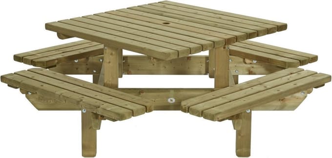 Picknicktafel vierkant 195x195