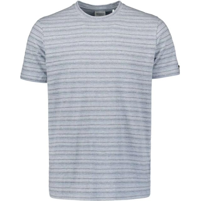 No Excess T-shirt crewneck jacquard stripes ice