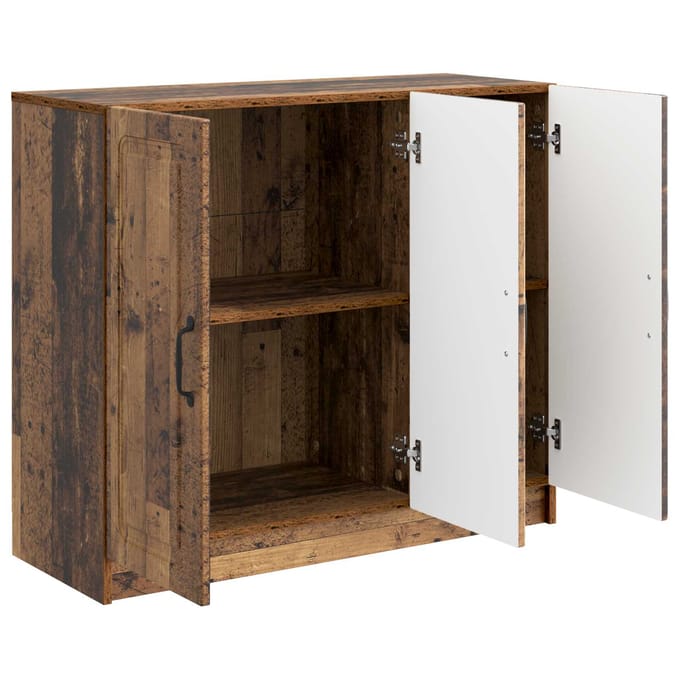 vidaXL - Dressoir - Oud - hout - 89 - x - 34,5 - x - 77 - cm - Bewerkt - hout
