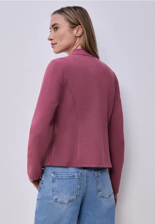 Jersey blazer met textuur