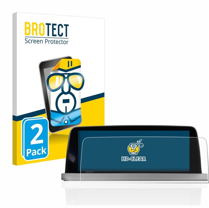 BROTECT - Screenprotector voor BMW X3 G01 2017-2021 Infotainment System 10.2" - Folie Beschermfolie transparant 2 Stuks