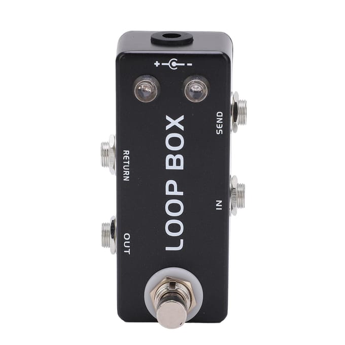 Gitaar Loop Effect Metaal Zwart Mini Pedaal True Bypass Kanaalkeuze voor Elektrische Bas black