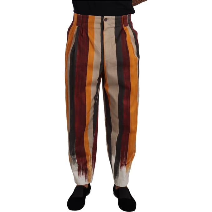 Multicolor Gestreepte Broek Relaxed Fit