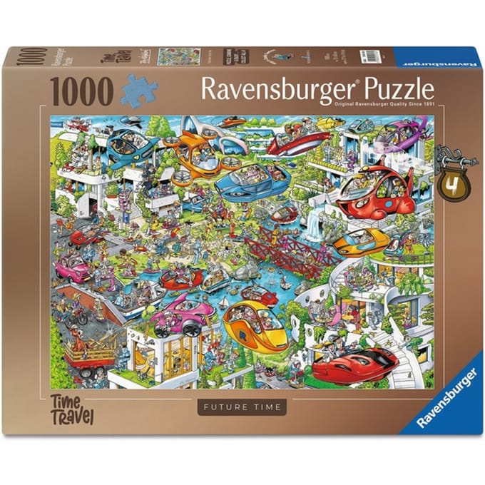 Ravensburger Ray's Comic Series: Time Travel 4 – Future Time – Cartoon Legpuzzel – 1000 Stukjes